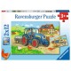 Ravensburger Puzzles 2x12 pièces - Chantier et ferme