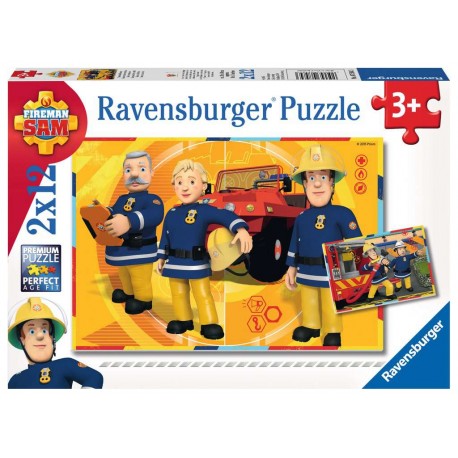 Ravensburger Puzzles 2x12 pièces - Sam en intervention / Sam le pompier