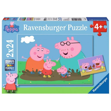 Ravensburger Puzzles 2x24 pièces - La vie de famille / Peppa Pig