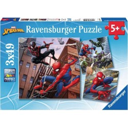 Ravensburger Puzzles 3x49 pièces - Spider-man en action