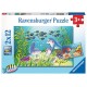 Ravensburger Puzzles 2x12 pièces - Au fond de l'océan