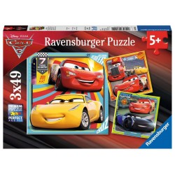 Ravensburger Puzzles 3x49 pièces - Prêts pour la course / Disney Cars 3