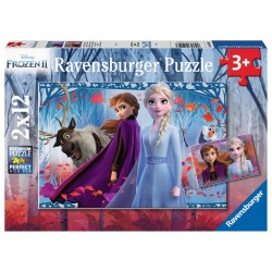 Ravensburger Puzzles 2x12 pièces - Voyage vers l'inconnu / Disney La Reine des Neiges 2