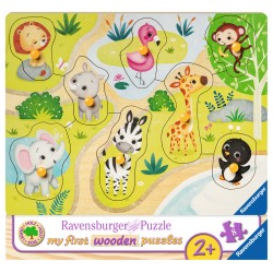 Ravensburger My first wooden puzzle 8 pièces - En route vers le zoo