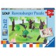 Ravensburger Puzzles 2x12 pièces - Le Loup qui voulait changer de couleur