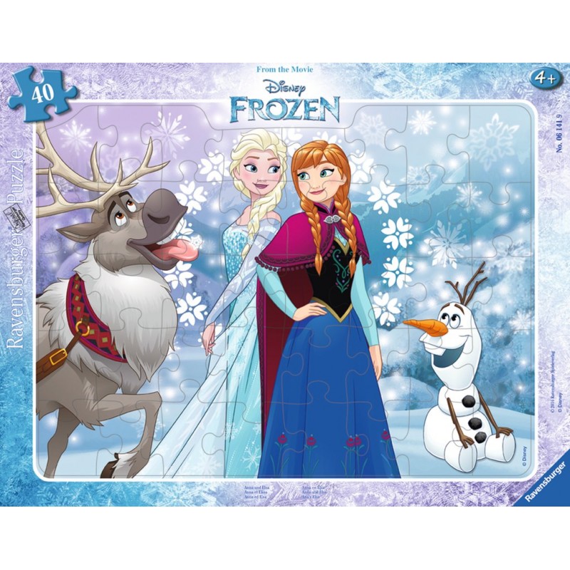 Ravensburger Puzzle cadre 30-48 pièces - Anna et Elsa / Disney La Reine des  Neiges 