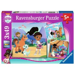 Ravensburger Puzzles 3x49 pièces - Nella, la princesse chevalier