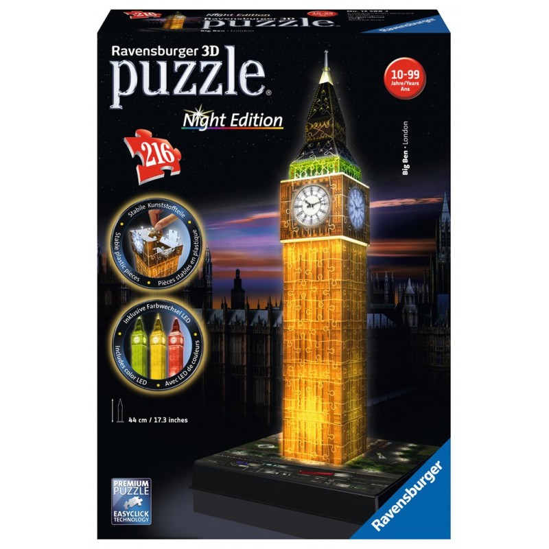 Ravensburger Puzzle 3D Big Ben illuminé 