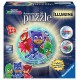 Ravensburger Puzzle 3D rond 72 p illuminé - Pyjamasques