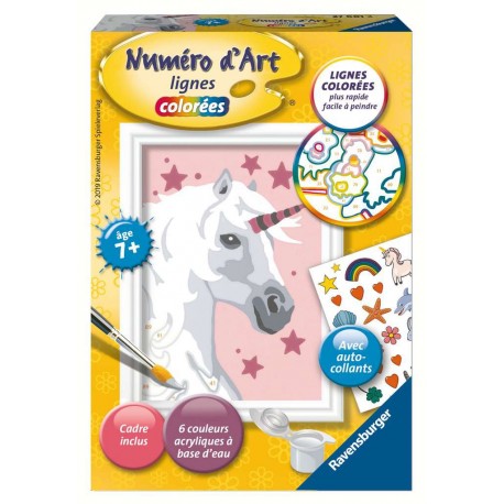 Ravensburger Numéro d'art - mini - Licorne et stickers