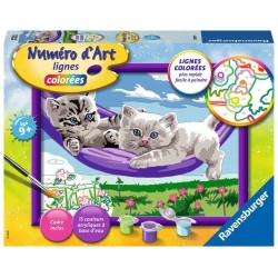 Ravensburger Numéro d'art - moyen - Chaton dans le hamac