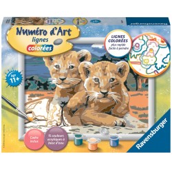 Ravensburger Numéro d'art - moyen - Petits lionceaux