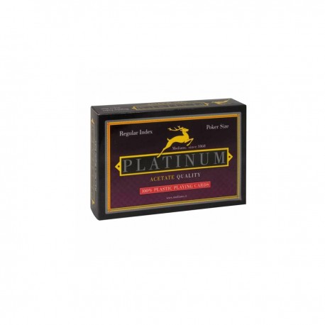 Modiano Duo Pack Modiano PLATINUM regular - 2 jeux de 55 cartes 100% plastique - format poker - 2 index standards