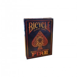 Bicycle Bicycle FIRE - Jeu de 56 cartes toilées plastifiées - format poker - 2 index standard