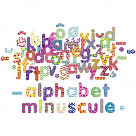 Vilac Magnets Alphabet Minuscule : 81 pièces en bois