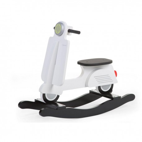 Childhome Scooter A Bascule MDF Noir Blanc