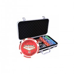 Welcome Las Vegas Mallette Premium de 300 jetons de poker Welcome Las Vegas - CASH GAME - ABS insert métallique 12g - avec acces