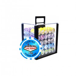 Welcome Las Vegas Bird Cage de 1000 jetons de poker Welcome Las Vegas - version TOURNOI - ABS insert métallique 12 g