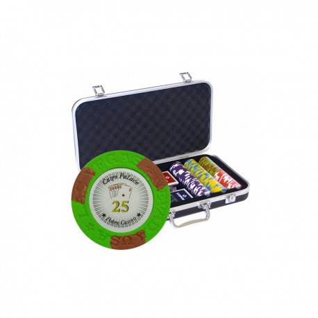 Las Vega Mallette Premium de 300 jetons de poker Las VegaS - version TOURNOI - en clay composite 14g - avec accessoires