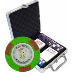 Las Vegas Mallette de 100 jetons de poker Las VegaS - version TOURNOI - en clay composite 14g - avec accessoires