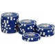 Pokeo Rouleau 25 jetons Royal Flush 10 bleu