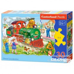 Castorland Puzzle Green Locomotive, Puzzle 30 pièces