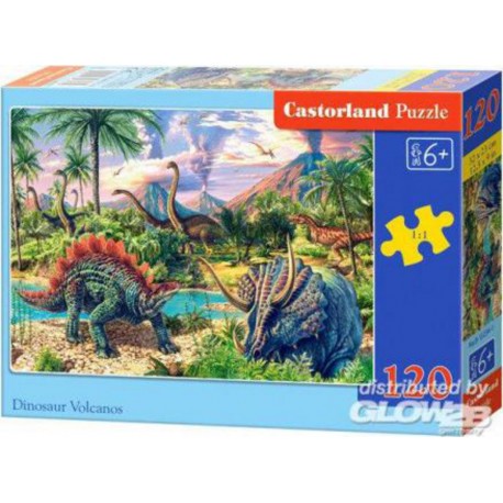 Castorland Puzzle Volumes de dinosaure, puzzle 120 pièces