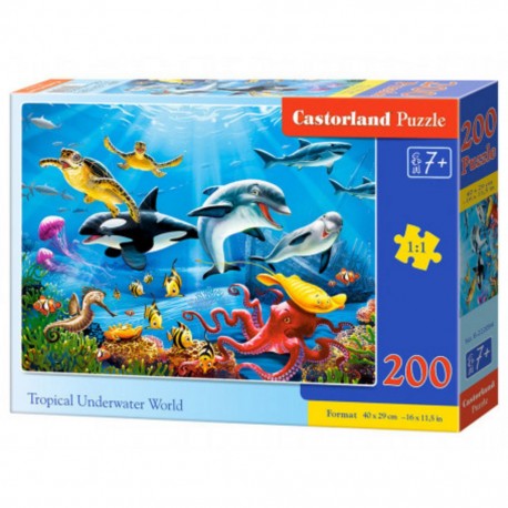 Castorland Puzzle Monde sous-marin tropical, Puzzle 200 couleurs