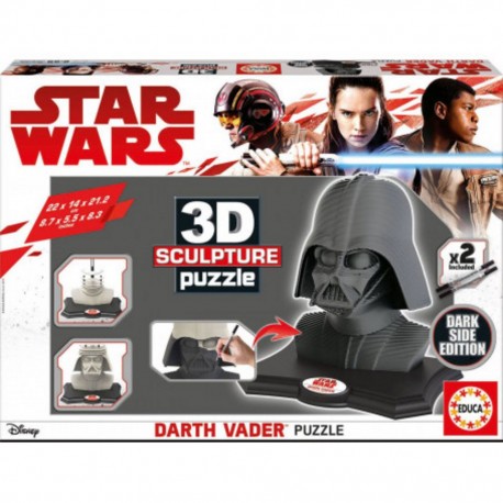 Educa 3d sculpture puzzle darth vader - dark side edition