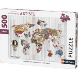 Nathan Puzzle Mappemonde Baroque