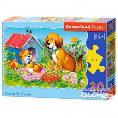 Castorland Puzzle Chiens dans le jardin, Puzzle 30 pièces