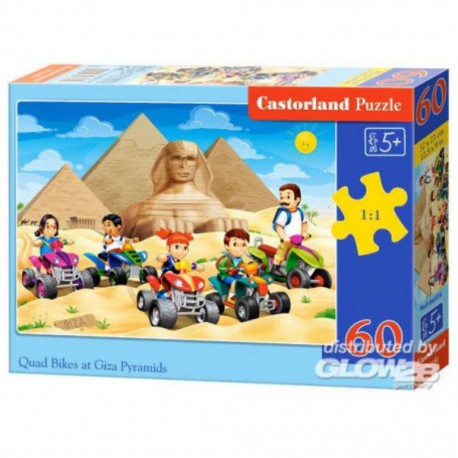 Castorland Puzzle Vélos quadruples à Pyramides de Gizeh, Puzzle 60 Te