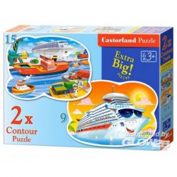 Castorland Puzzle Sea Adventures, 2 x casse-tête (9 + 15) pièces