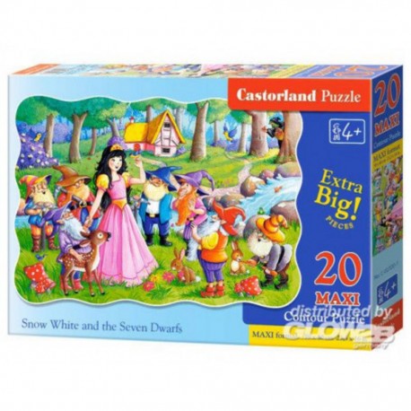 Castorland Puzzle Blanche-Neige et les Sept Nains, Puzzle 20 pièces maxi