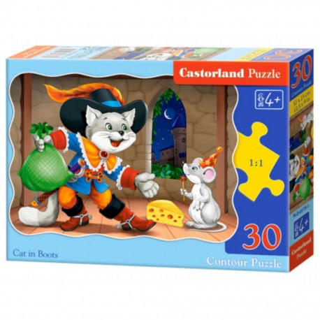 Castorland Puzzle Chat en bottes, Puzzle 30 pièces