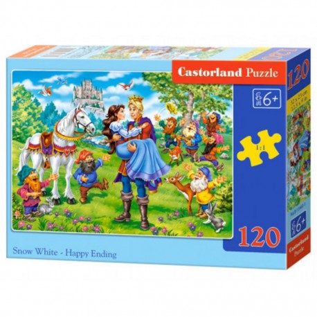 Castorland Puzzle Blanche Neige - Fin Heureuse, Puzzle 120 Teiles