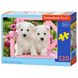 Castorland Puzzle White Terrier Chiots, Puzzle 120 Teiles