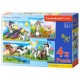 Castorland Puzzle Mères et Bébés, 4xPuzzle (8 + 12 + 15 + 20)