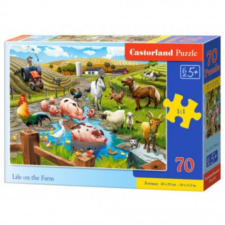 Castorland Puzzle La vie à la ferme, Puzzle 70 Teile