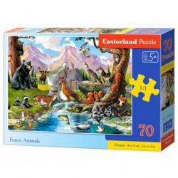 Castorland Puzzle Animaux de la forêt, Puzzle 70 Teile