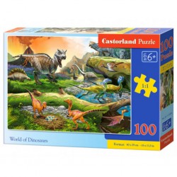 Castorland Puzzle Le Monde des Dinosaures, Puzzle 100 Teiles