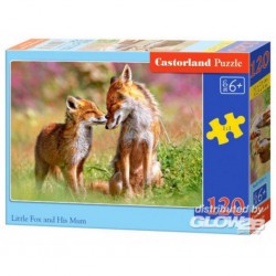 Castorland Puzzle Little Fox et sa maman, puzzle 120 pièces