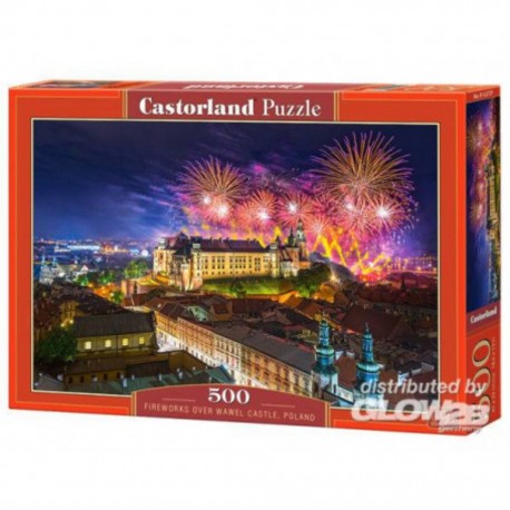 Castorland Puzzle Feu d'artifice sur le château de Wawel, en Pologne, Puzzl 500 parties