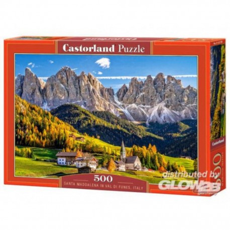 Castorland Puzzle Santa Maddalena à Val di Funes, Italie, puzzle 500 pièces