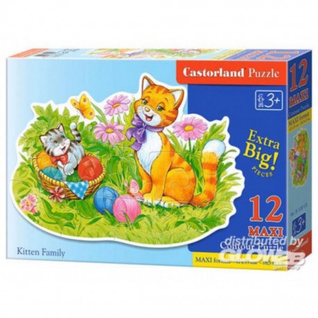 Castorland Puzzle Kitten Family, Puzzle 12 pièces maxi