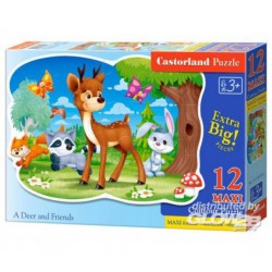 Castorland Puzzle A Deer and Friends, Puzzle 12 pièces maxi