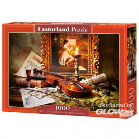 Castorland Puzzle Nature morte avec violon et peinture, Puzz 1000 parties