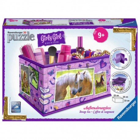 Ravensburger Puzzle 3d Boîte de rangement - Girly Girl - Chevaux