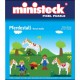 Puzzle Ministeck: Pixel Puzzel - Paardenstal ca 750 delen