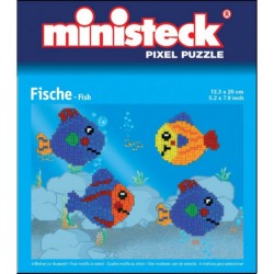 Ministeck Puzzle Mnisteck: Pixel Puzzel - Vissen ca 750 delen